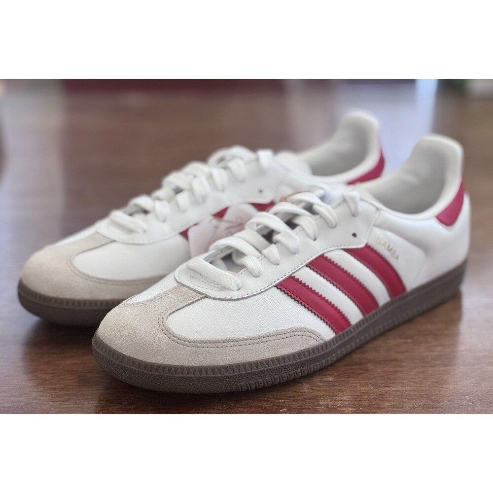 men’s size 13 adidas Samba OG Cloud White Better Scarlet Gum IG1025 NWOB